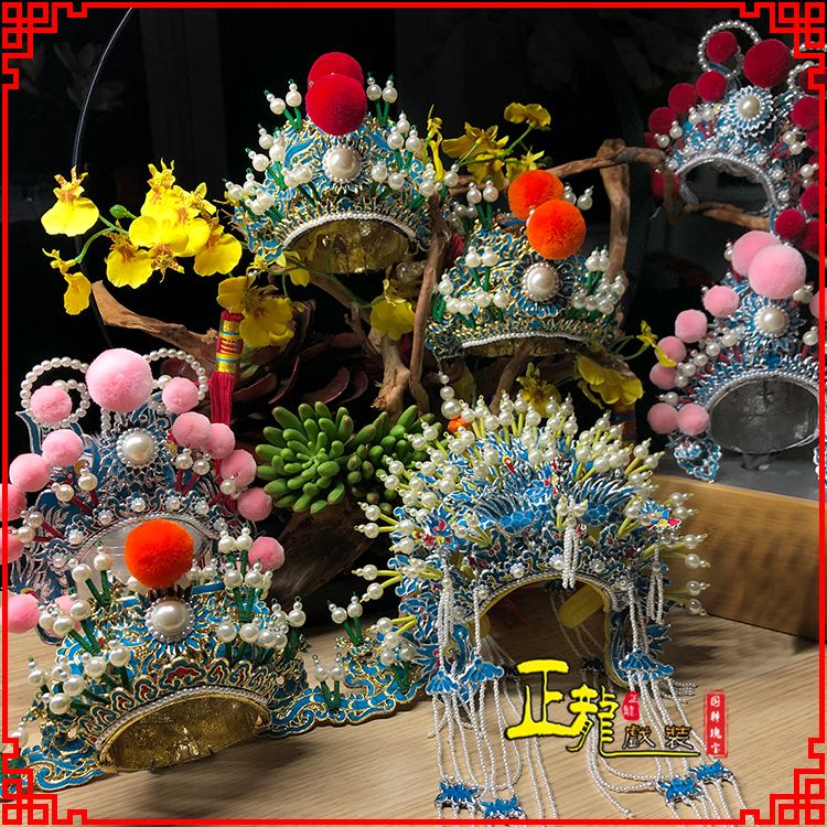 金牛戏曲迷你小盔帽家居办公室玄关桌面装饰