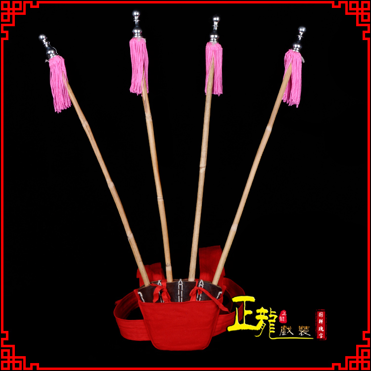 金牛戏装戏曲用品靠旗男女大靠 靠板 正宗牛皮旗杆旗架