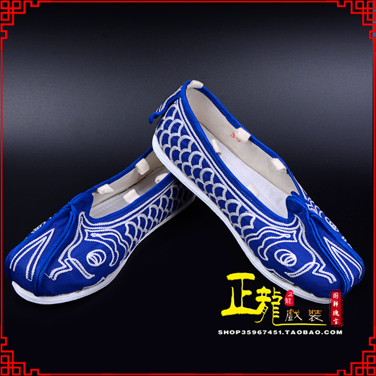 金牛戏鞋舞台演出鞋水路英雄三义斋布底鱼鳞洒