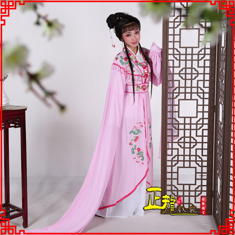 金牛花旦黄梅戏服古装戏服水袖戏剧假云肩长披